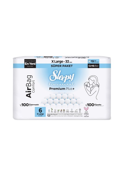 Sleepy Bio Natural Airbag No 6 Xl 32'li - 6 Adet Tarı 6 Numara