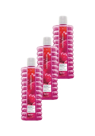 Avon Raspberry Delight Frambuaz Ve Frenk Üzümü Kokulu Banyo Köpüğü 3 x 500 ML