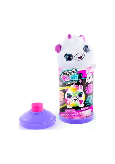 Airbrush Neon Boyanıp Yıkanabilen Mini Peluş Sürpriz Paket Mor
