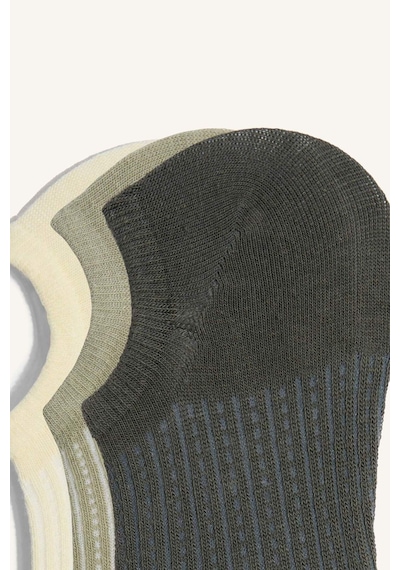 Defacto Kadın Görünmez 3lü Pamuklu Sneaker Çorap Z8628aznsyl2 Sarı-yl2
