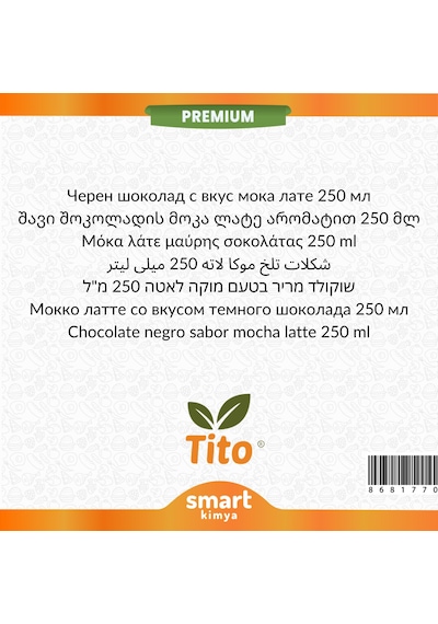 Premium Bitter Çikolatalı Mocha Latte Aroması 250 Ml