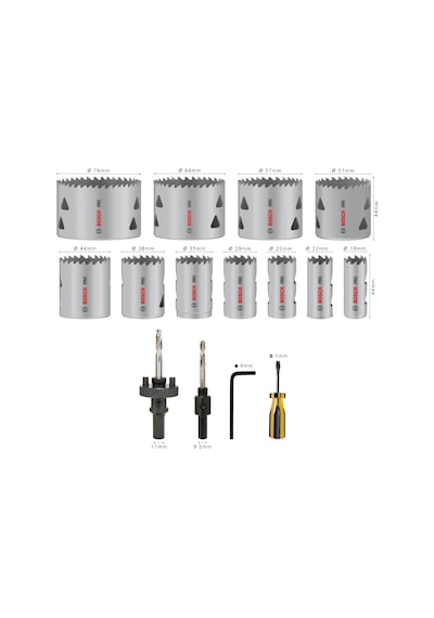 Bosch Pro 17 Parça Hss-bimetal Panç Seti Ahşap Ve Metal İçin