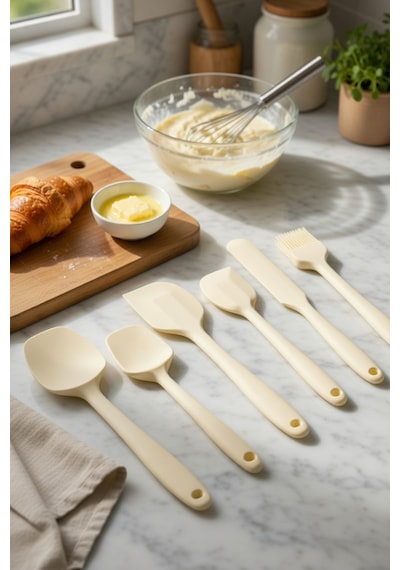 6'lı Beyaz Silikon Spatula Seti Isıya Dayanıklı Silikon Mutfak Gereçleri Hamur Kazıyıcı, Pasta Spatulası Ve Silikon Fırça Yapışmaz Tencere Tava Uyumlu Beyaz Beyaz 6'lı Beyaz Silikon Spatula Seti Isıya Dayanıklı Silikon Mutfak Gereçleri Hamur Kazıyıcı, Pasta Spatulası Ve Silikon Fırça Yapışmaz Tencere Tava Uyumlu Beyaz Beyaz