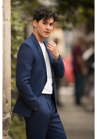 Apartro Slimfit Mono Yaka Yarım Astarlı 6 Drop Çift Yırtmaç Modal Takım Elbise Sax Mavi Apartro Slimfit Mono Yaka Yarım Astarlı 6 Drop Çift Yırtmaç Modal Takım Elbise Sax Mavi