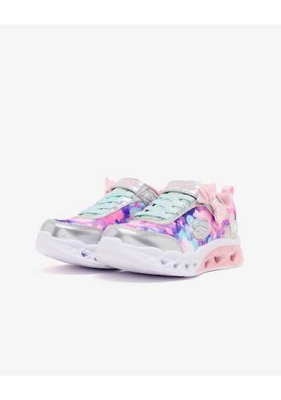 Skechers Flutter Heart Lıghts - Blurred Love Büyük Kız Çocuk Gri Işıklı Spor Ayakkabı 303255l Sllp