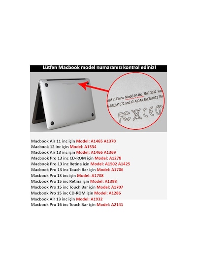 Codegen 13" Apple Uyumlu MacBook Air A1932 A2179 Lacivert Kılıf Koruyucu Kapak Cmat-133db