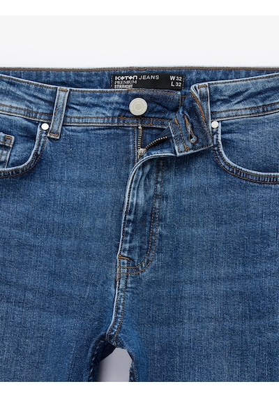 Koton Normal Bel Pamuklu Straight Fit Jean Pantolon - Mark Jean Orta İndigo 7wam40078nd Koton Normal Bel Pamuklu Straight Fit Jean Pantolon - Mark Jean Orta İndigo 7wam40078nd