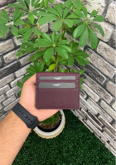 Guard Mürdüm Çıtçıt Kapamalı İkiye Katlı Tasarım Hakiki Deri Kredi Kartlık - Grd251018wt425 Diğer