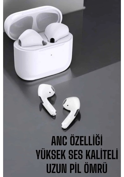 Beyaz Yeni Nesil Pro Bluetooth Kulaklık Yüksek Ses Kaliteli Anc Özelliği Renkli