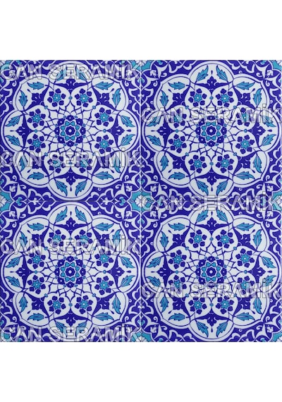 Can Seramik – 20x20 Cm. Cç-92 Kütahya Çini Karo 5' Li 1 Paket