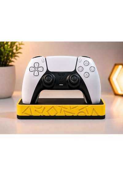 Veriqo 3d Ps5 Dualsense Uyumlu Oyun Kolu Standı Gamepad Tutucu Controller Standı Sarı