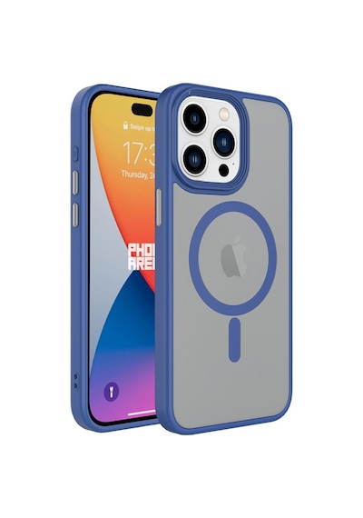 Apple Uyumlu iPhone 15 Pro Max Kılıf Mat Arka Yüzey Wireless Şarj Özellikli Flet Magsafe