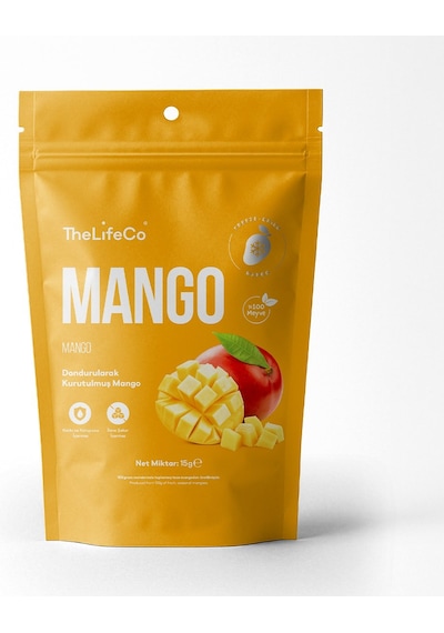 Thelifeco Freeze Dried - Dondurularak Kurutulmuş Mango 3'lü Paket 45 G