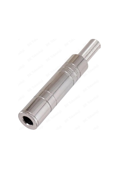 6.35mm 1/4 "Stereo TRS Dişi Metal Soket Lehim Tipi Jack Konnektör