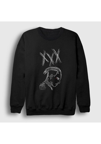 Presmono Unisex Neon Xxxtentacion Sweatshirt Siyah