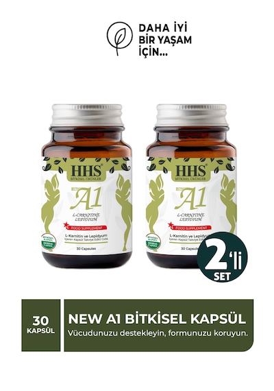New A1 L Carnitine Lepidium Bitkisel Kapsül 2 Adet Aromasız