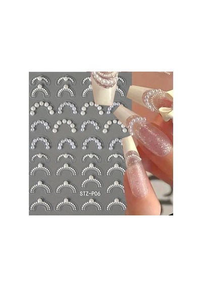 Nailist Fransız İnci Yapışkanlı Tırnak Sticker Nailart Tırnak Dövmesi No.6