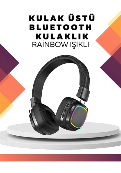Kablosuz Rgb Işıklı Katlanabilir Bluetooth Kulak Üstü Kulaklık Mh-hs0317-2654
