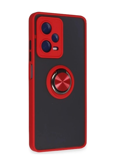 Poco X5 Pro 5g Kılıf Montreal Yüzüklü Silikon Kapak - Kırmızı Ym602994