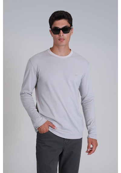 Lufian Erkek Patrıce Uzun Kol T-shirt 112020041 Taş