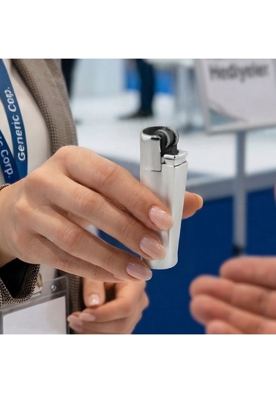 Bk Kurumsal Firma İsimli Silver Clipper Çakmak 10 Adet Metal Gövdeli Hediye Kutulu Gümüş