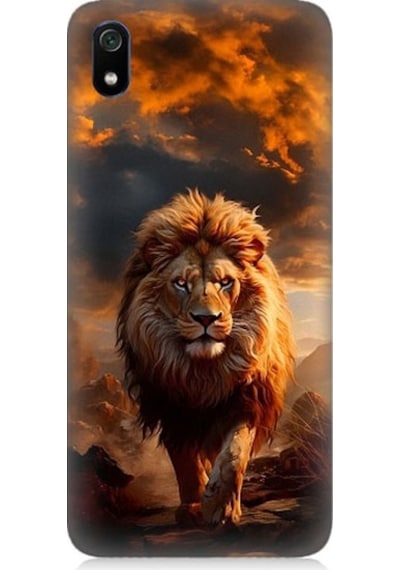 Xiaomi Redmi 7a Uyumlu Yırtıcı Aslan Kral Desenli Silikon Kılıf