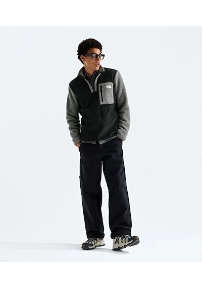 The North Face Yumiori 1/4 Boy Fermuarlı Erkek Polar Sweatshirt Nf0a883swoo1 Siyah