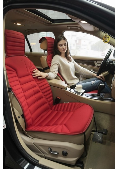 Renault Clio 4 Kırmızı Koltuk Kılıf Koruyucu Minderi Ön 2li Minder Ortopedik Lüks