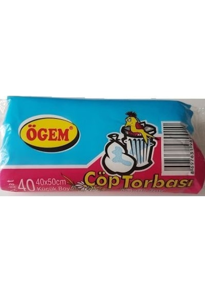 Ögem Küçük Boy Çöp Torbası 50 Adet Şeffaf 40 x 50 CM