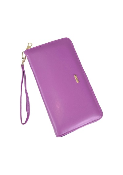 Ollbag 1018 Cilt Büyük Boy Cüzdan / Clutch Çanta Mor Çok Renkli