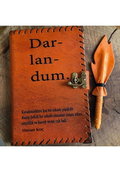 Darlandum İsme Özel Deri Defter