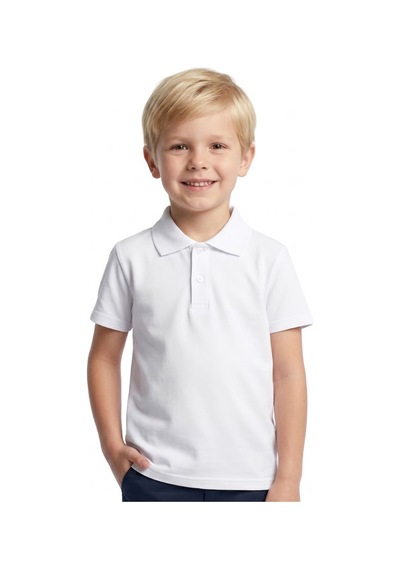 Modanino Erkek Çocuk %100 Pamuk Ve Okul Tarz T-shirt 4-16 Yaş 12726at Beyaz