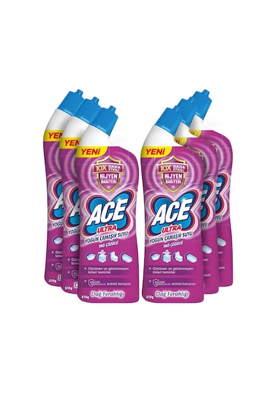 Ace Ultra Power Jel Kıvamlı Çamaşır Suyu Dağ Tazeliği 810G X 6 Adet