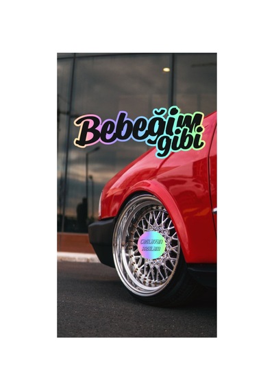 Hologram Bebeğim Gibi Yazı Jdm Araba-motosiklet Cam Etiket Sticker