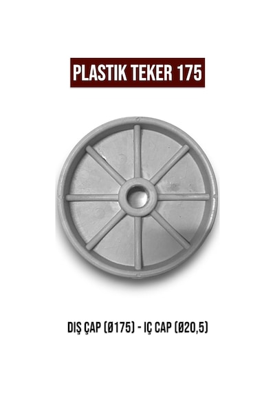 Plastik Teker 175 ( 2 Adet )