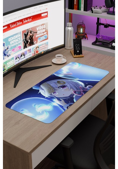 Qiqi Genshin Impact Anime Gacha V1 - 70x30 Xl Gaming Mouse Pad Fare Altlığı