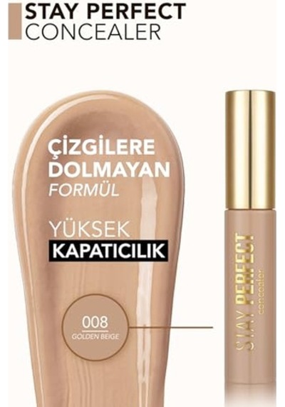 Tr Stay Perfect Yüksek Pigmentli &amp Yarı Mat Bitişli Likit Kapatıcı Genel