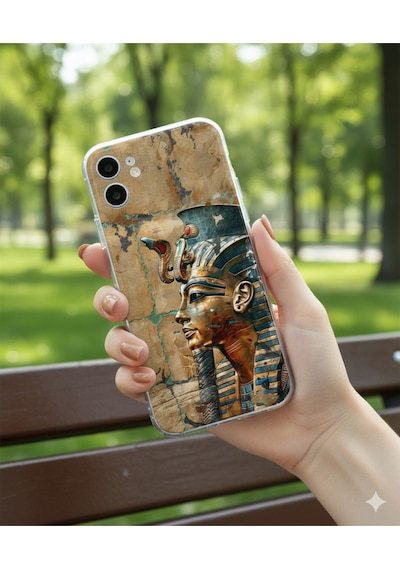 Samsung Galaxy A73 Uyumlu Şeffaf Kılıf Antik Mısır 6 Tasarımlı