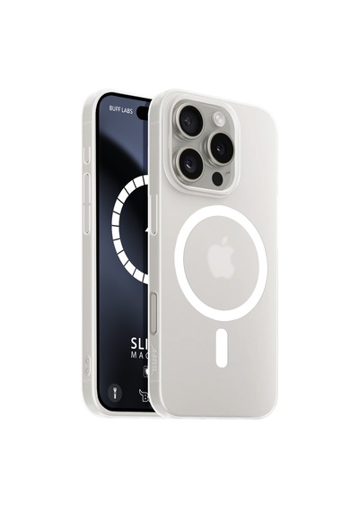 Apple Uyumlu iPhone Buff 16 Pro Magsafe Slimfy Kılıf White