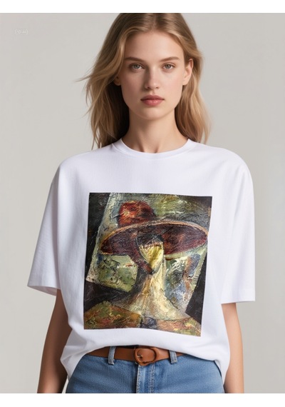 Sanat Oversize Unisex T-shirt Beyaz