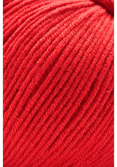 Premium Orijeans Amigurumi Ipliği Punch Panç Baby Soft Cotton 50 Gr Örgü Ipi Ori Jeans Kırmızı