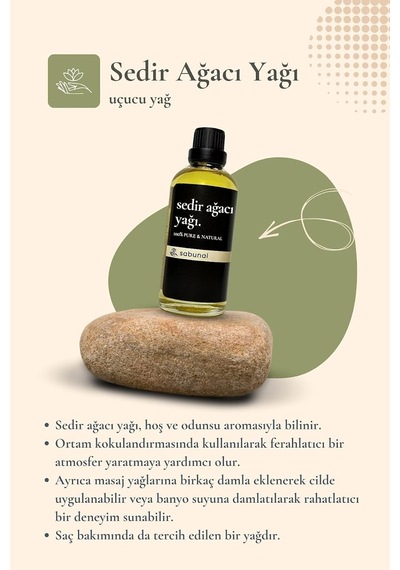 Sedir Ağacı Yağı 100 Ml - Yoga, Meditasyon Ve Aromaterapi Yağı