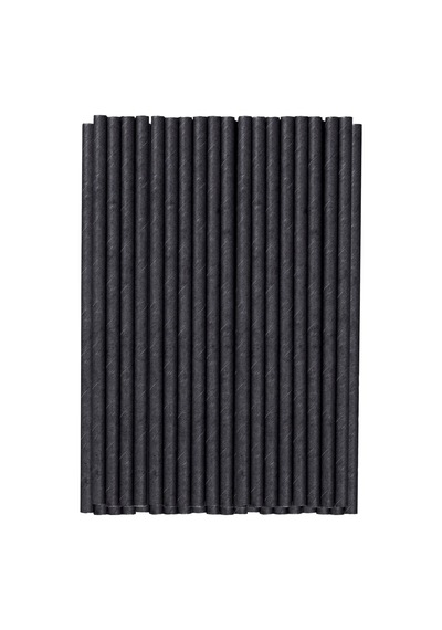 Fon Kağıt Pipet 8x230mm 100 Adet Siyah - Çevre Dostu Kullan At Pipet 8'li Avantaj Paketi - 8 Ad Tarı 100 G