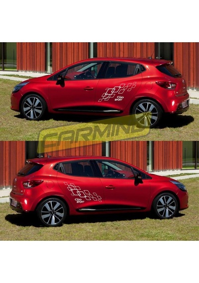 Renault Clio 4 Racing Yan Kapı Sticker Set