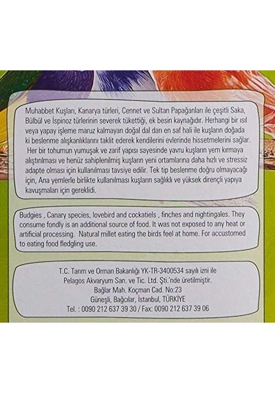 Jungle Kuşlar İçin Doğal Dal Darı 5'li Paket