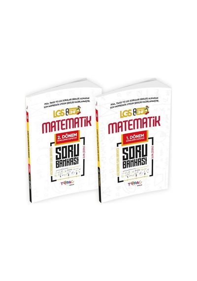 2026 8.Sınıf LGS MATEMATİK 2'li Set Dijital Çözümlü Soru Bankası Topaç Yayınları