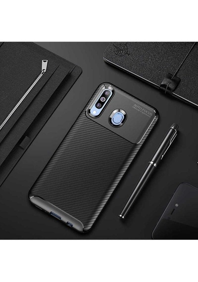 Galaxy M30 Kılıf Zore Negro Silikon Kapak Siyah