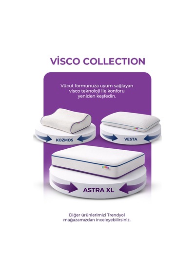 Ortopedik Visco Yastık - Astra Xl Beyaz