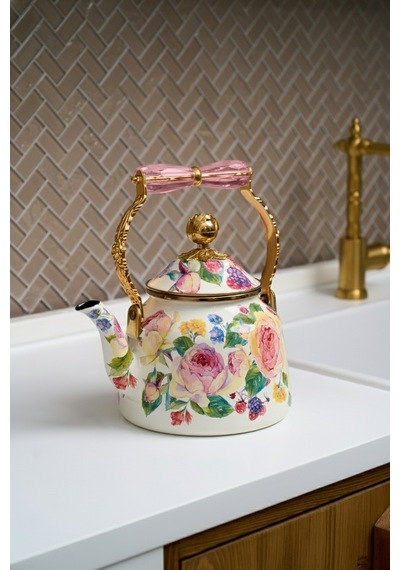 Miss Betty Rose Deluxe Emaye Kettle Demlik Çok Renkli