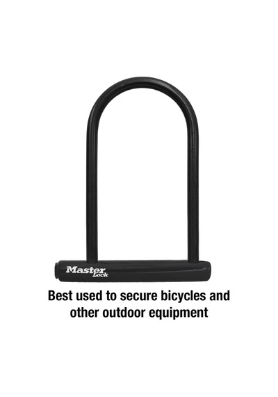 Master Lock 8320d Anahtarlı U-kilit, 7-1/4" X 8", Siyah